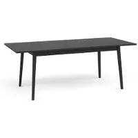 Masseno Ausziehbar Esstisch AXIS 160 - 200 cm x 90 cm Rechteckig Tisch für Wohnzimmer, Küche, Schwarz