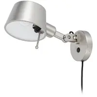 LUCANDE Wandleuchte Silka, 14 cm, nickel, flexibel, Stecker