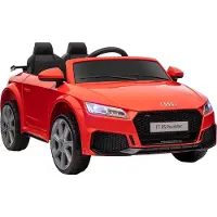 HOMCOM Kinderfahrzeug Elektroauto Fernbedienung MP3 Kunststoff Rot