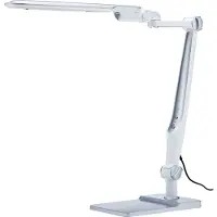 Ecolite Matris Schreibtisch Arm LED-Leuchte, 3 Leuchtstufen, dimmbar, maximal 10 W, silber LBL1207-STR