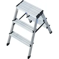 Krause MONTO Stufen-DoppelLeiter Dopplo, Stufen 2 x 3, Arbeitshöhe 2,20 m