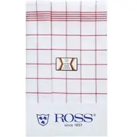 Ross 3er Pack Zwirn Halbleinen Geschirrtücher Karo 60x80 cm | rot - rot