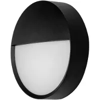 Brumberg LED-Außenwandlampe EYE halboffen schwarz CCT IP65, schwarz, für Flurbereich, Aluminium