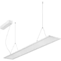 Brumberg LED-Pendel Adara 149,5 cm TunableWhite mikroprisma Adara, dimmbar, weiß / opal, für Arbeitszimmer / Büro, Aluminium, Pendelleuchte