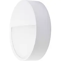 Brumberg LED-Außenwandlampe EYE, halboffen, weiß, CCT, IP65 EYE, weiß / opal, für Flurbereich, Aluminium