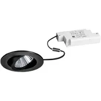 Brumberg LED-Einbauspot Damita-R, RC-dim, schwarz matt, IP65 dimmbar, schwarz, für Badezimmer, Aluminium