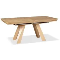 Masseno Ausziehbar Esstisch QUERCIA 180 - 380 cm x 100 cm Rechteckig Tisch für Wohnzimmer, Küche, Eichefarben