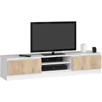 Akord Furniture Factory OP0LRTVCLP160BIASON, Weiß, 2 Regale, Matt, 2 Tür(en), 400 mm, 1600 mm
