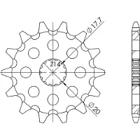 Jt Vorderes Ritzel 440 13 Selbstreinigend Für Yamaha Yz 125 '87-'04 (Jtf564.13) (Kette 520)