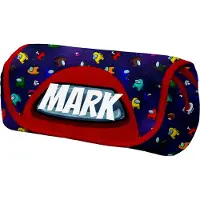 Ferocity Personalisierte Mäppchen Federtasche mit Namen Schlamperbox Federmäppchen mit Klettverschluss Klappe Schüleretui Stiftemappe mit zwei Reißverschlüssen Amo [151]