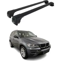 Omtec Dachträger Gepäckträger für BMW X5 E70 2006-2013 ABE Grundträger Alu Schwarz