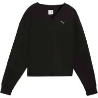 Puma Damen Sweatshirt ESS ELEVATED Comfort V-neck Crew DK