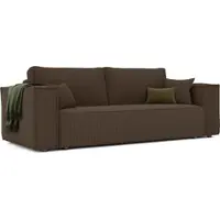 Idohome Freistehendes Polstersofa BALI Sofa mit Schlaffunktion & Stauraum – Modernes Schlafsofa, Cordstoff Braun, Poso 06 - platzsparend & langlebig