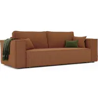 Idohome Freistehendes Polstersofa BALI Sofa mit Schlaffunktion & Stauraum – Modernes Schlafsofa, Cordstoff Orange, Poso 40-platzsparend & langlebig