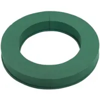 Creativery Nass Steckschaum Kranz 25cm ringförmige Plastikunterlage Frischblumen Schnittblumen Steckmasse Steckschwamm Blumensteckschaum Ring Floristik Zubehör