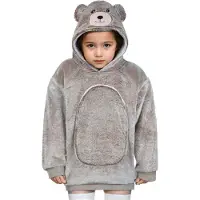 Noxxiez kuscheliger Hoodie kleiner Pullover Bär, 3-6 Jahre