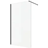 Badplaats Duschwand Florida 100 x 200cm Glas Duschabtrennung Schwarz - Walk-In Dusche Nano Duschtrennwand
