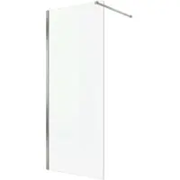 Badplaats Duschwand Florida 80 x 200cm Glas Duschabtrennung Chrom - Walk-In Dusche Nano Duschtrennwand