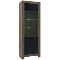 Petits-meubles VITRINE Adam Holz und Schwarz