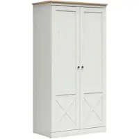 Petits-meubles SCHRANK 2 Türen Victoria Weiß und Holz