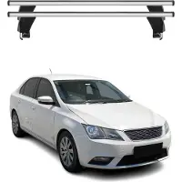 Menabo Dachträger Grundtäger für Seat Toledo mk4 2012-2019 50kg Alu Silber 2 tlg