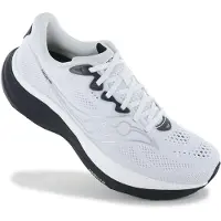 Saucony Ride 19 Laufschuhe Weiß Schwarz SS26, Größe 45 - EUR