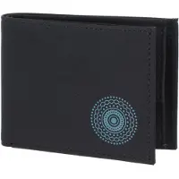 OXMOX Geldbörse New Cryptan RFID Protect Pocketbörse Circle Bloom Print Cyan Black schwarz