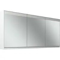 Schneider FILO HCL Spiegelschrank, Unterputz, Lichtband oben, 1795x147x759mm, 3 Türen, 2 Steckdosen