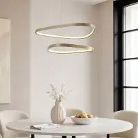LumenXL Design-Hängelampe Nivara mit integrierter LED, 3-stufig dimmbar - Sandbeige