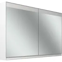 Schneider FILO HCL Spiegelschrank, Unterputz, Lichtband oben, 1195x147x759mm, 2 Türen, 2 Steckdosen