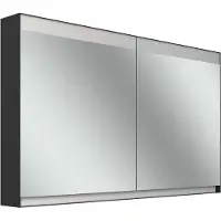 Schneider FILO HCL Spiegelschrank, Unterputz, Lichtband oben, 1295x147x759mm, 2 Türen, 2 Steckdosen