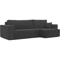 Idohome - Universelles Polsterecksofa PARIS XL mit Schlaffunktion und Bettkasten Ecksofa in L-Form Wohnzimmer Sofa Couch Poso 135 Dunkel grau