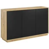 Petits-meubles SIDEBOARD Raven Mattschwarz und Holz