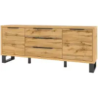 OXM Kommoden Halle Wotan-Eiche 200 x 80 x 45 cm