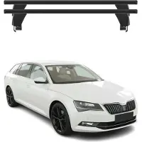 Menabo Dachträger Grundtäger für Skoda Superb Wagon 2015-2019 ABE Alu Schwarz 2x