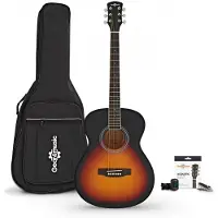 Gear4Music Student Elektroakustikgitarre mit Zubehörset von Sunburst