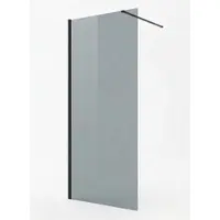 Badplaats Duschwand Rizani 80 x 200cm Glas Duschabtrennung Schwarz - Walk-In Dusche Nano Duschtrennwand