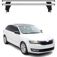 Menabo Dachträger Grundtäger für Skoda Rapid Spaceback 2013-2019 50kg Alu Silber
