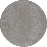 vidaXL Bereichsteppiche Rund GALATI Grau Ø 200 CM Polyester