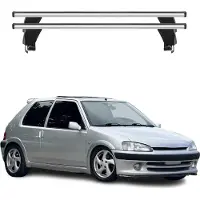 Menabo Dachträger Grundtäger für Peugeot 106 1991-2003 5tür 50kg Alu Silber 2x