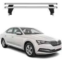Menabo Dachträger Grundtäger für Skoda Superb mk3 2015-2019 50kg Alu Silber 2x