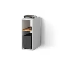 Livinity PC-SCHRANK Lorena Weiß/Goldkraft Eiche 28.5 x 72 cm mit 2 Fächern