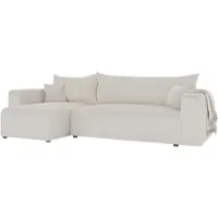 Idohome - PIANO L Ecksofa mit Schlaffunktion und Bettkasten 248x145 cm, Universal, L-Form - Farbe Creme Centaur 01