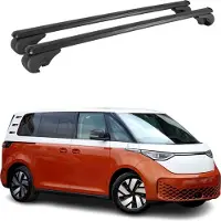 Omtec Dachträger Grundtäger für VW ID. BUZZ 2022-2025 75kg Aluminium Schwarz 2 tlg