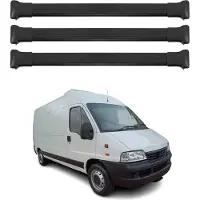 Omtec Dachträger Grundtäger für Fiat Ducato 2006-2020 75kg Aluminium Schwarz 3 tlg