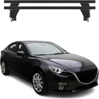 Menabo Dachträger Grundtäger für Mazda 3 2013-2018 ABE Aluminium Schwarz 2tlg