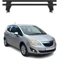 Menabo Dachträger Grundtäger für Opel Meriva 2010-2017 50kg Alu Schwarz 2 tlg