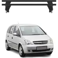 Menabo Dachträger Grundtäger für Opel Meriva 2003-2010 50kg Alu Schwarz 2 tlg