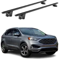 Aurilis Dachträger Gepäckträger für Ford Edge 2016-2022 Aluminium Schwarz 2 tlg ABE