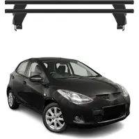 Menabo Dachträger Grundtäger für Mazda 2 2007-2009 50kg Aluminium Schwarz 2 tlg